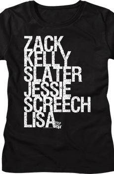 Womens Bayside Students Names Saved By The Bell Shirt