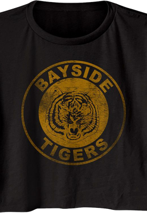 Ladies Bayside Tigers Logo Saved By The Bell Crop Top