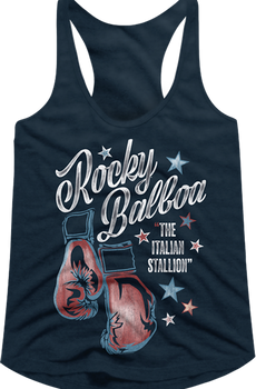 Ladies Boxing Gloves Rocky Racerback Tank Top