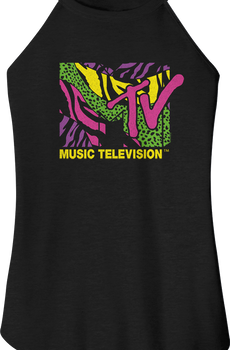 Ladies Colorful Animal Logo MTV Sleeveless Rocker Tank Top