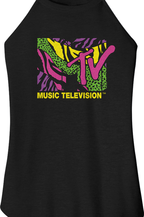 Ladies Colorful Animal Logo MTV Sleeveless Rocker Tank Topmain product image