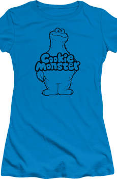 Ladies Cookie Monster Sketch Sesame Street Shirt