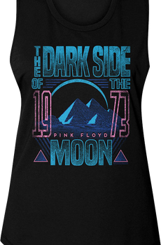 Ladies Dark Side of the Moon 1973 Pink Floyd Muscle Tank Top