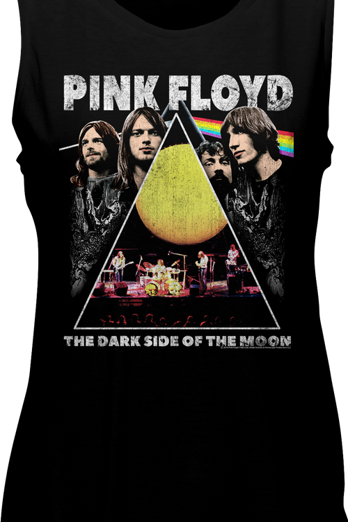 Ladies Dark Side of the Moon Collage Pink Floyd Muscle Tank Topmain product image