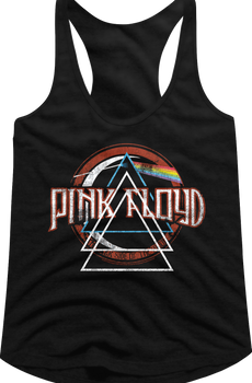 Ladies Dark Side Of The Moon Pink Floyd Racerback Tank Top