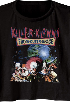 Ladies Distressed Killer Klowns From Outer Space Crop Top