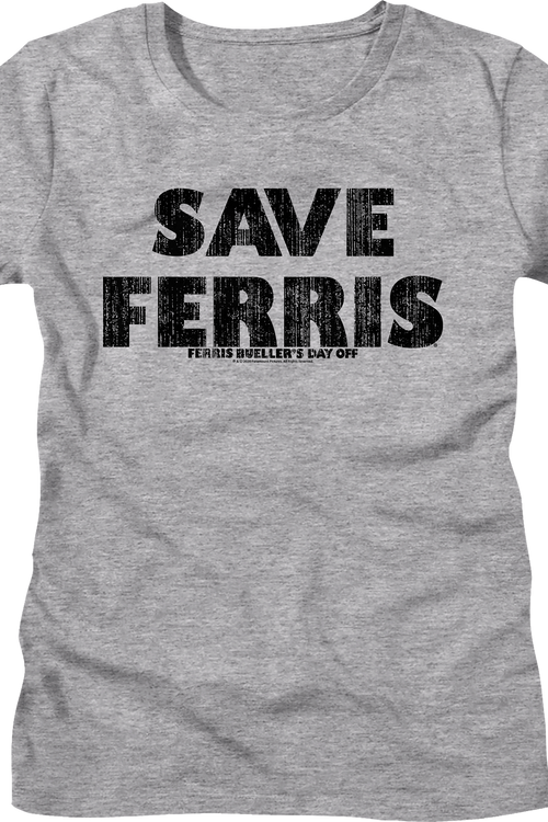 Womens Save Ferris Distressed Ferris Bueller's Day Off Shirtmain product image