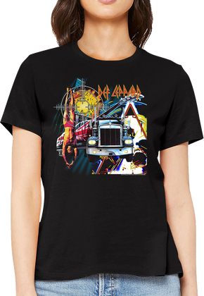 Womens First Four Collage Def Leppard Shirt