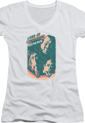Ladies Land Of Confusion Genesis V-Neck T-Shirt