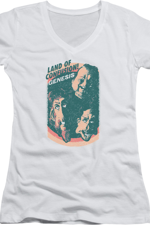 Ladies Land Of Confusion Genesis V-Neck T-Shirtmain product image