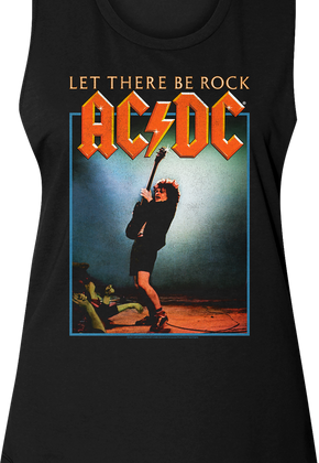 Ladies Let There Be Rock Album Cover ACDC Muscle Tank Top