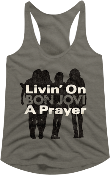 Ladies Livin' On A Prayer Bon Jovi Racerback Tank Topmain product image