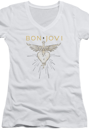 Ladies Logo Bon Jovi V-Neck Shirt