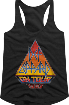Ladies On Tour 1983 Def Leppard Racerback Tank Top
