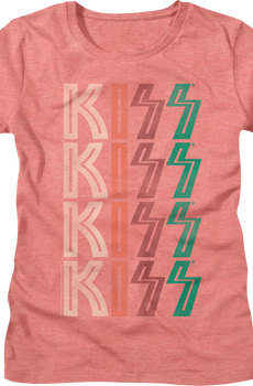 Womens Repeated Logo KISS Shirt