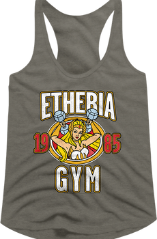 Ladies She-Ra Etheria Gym Masters of the Universe Racerback Tank Top
