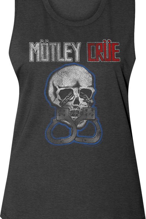 Ladies Skull And Handcuffs Motley Crue Muscle Tank Topmain product image
