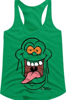 Ladies Slimer's Face Real Ghostbusters Racerback Tank Top
