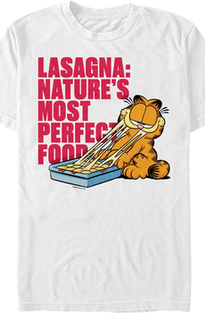 Lasagna Nature's Most Perfect Food Garfield T-Shirt