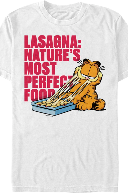 Lasagna Nature's Most Perfect Food Garfield T-Shirtmain product image