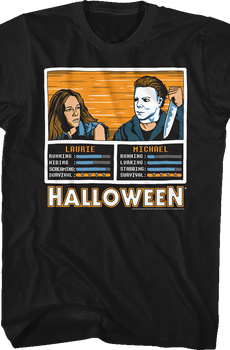 Laurie vs Michael Video Game Halloween T-Shirt