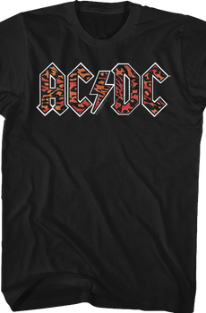 Leopard Print Logo ACDC T-Shirt