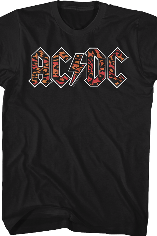 Leopard Print Logo ACDC T-Shirtmain product image