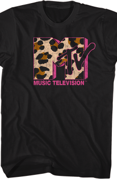 Leopard Print Logo MTV Shirt