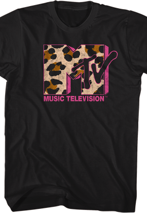 Leopard Print Logo MTV Shirt