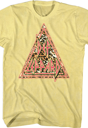 Leopard Print Triangle Def Leppard T-Shirt