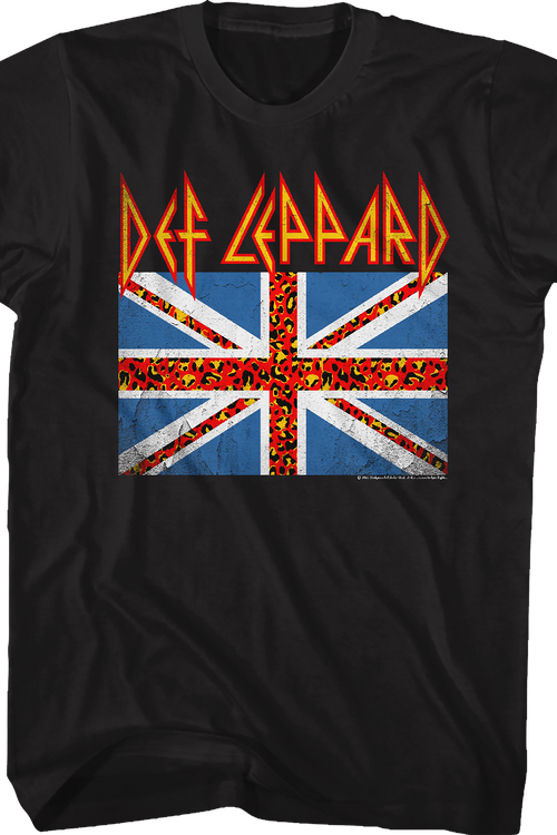 Leopard Print Union Jack Def Leppard T-Shirtmain product image