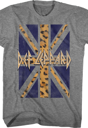 Leopard Print Flag Def Leppard T-Shirt