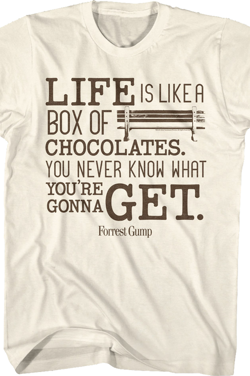 Life Is Like A Box Of Chocolates Forrest Gump T-Shirtmain product image