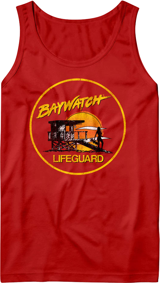 Lifeguard Silhouette Baywatch Tank Top