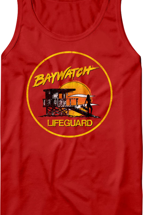 Lifeguard Silhouette Baywatch Tank Topmain product image