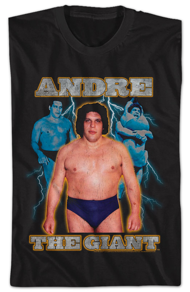 Lightning Bolt Collage Andre The Giant T-Shirt