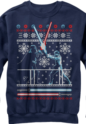 Lightsaber Duel Faux Ugly Christmas Sweater