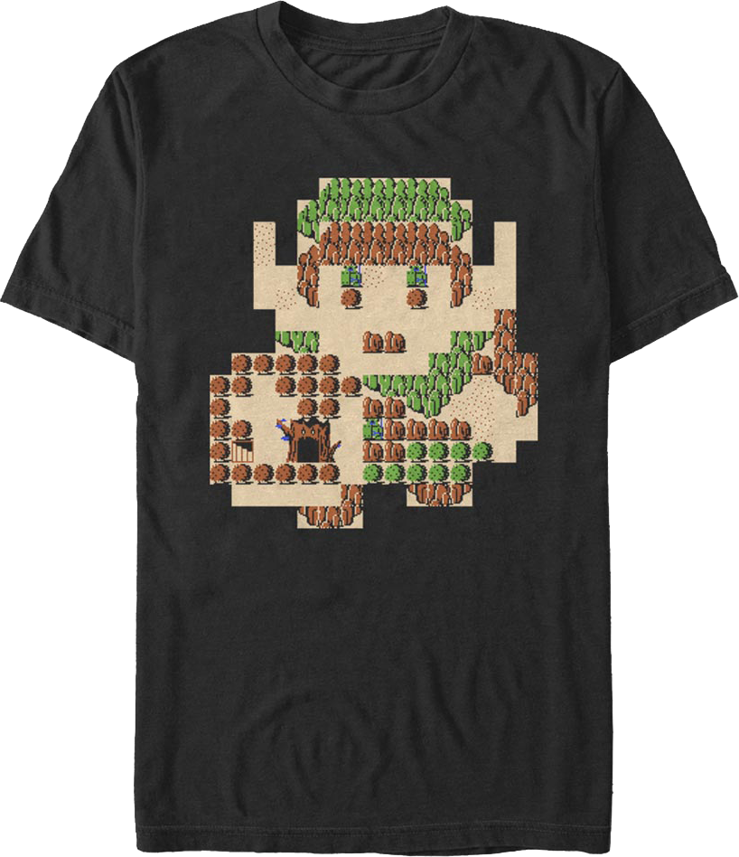 Link Overworld Map Legend Of Zelda T Shirt link-overworld-map-legend-of-zelda-t-shirt