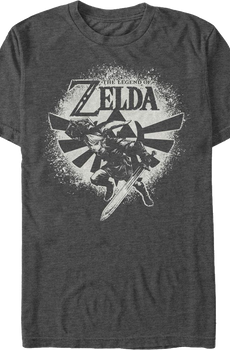Link Paint Splatter Pose Legend of Zelda T-Shirt