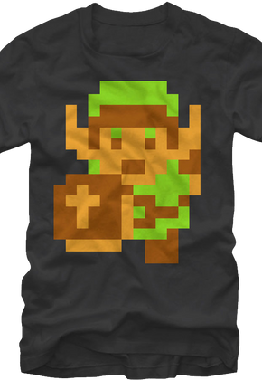 Link Pixels Legend of Zelda T-Shirt