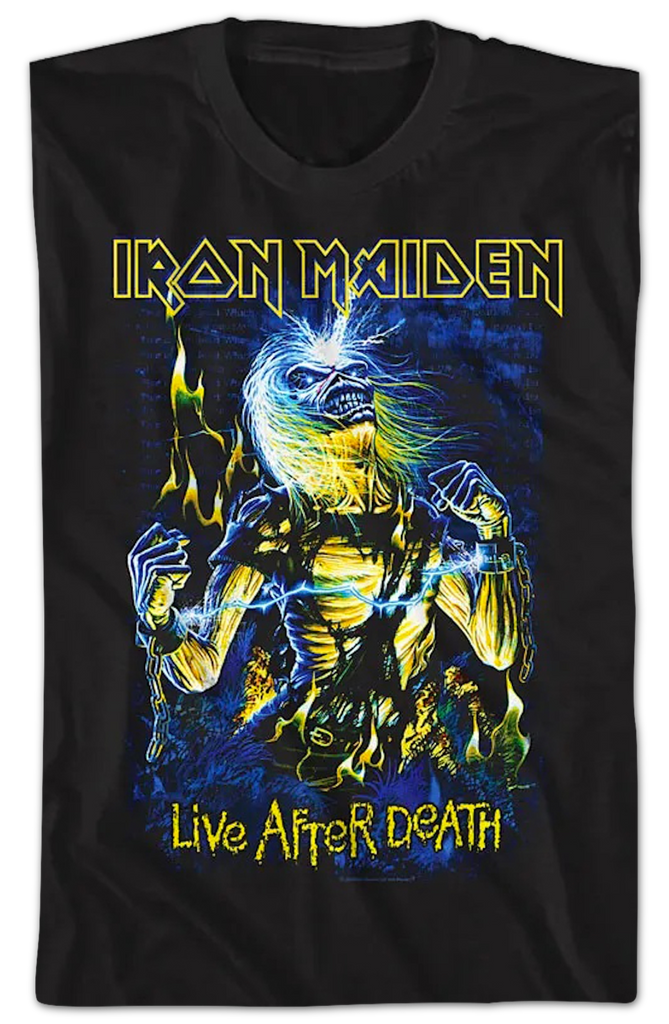 Iron maiden live after online death shirt