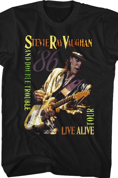 Live Alive Tour Stevie Ray Vaughan T-Shirtmain product image