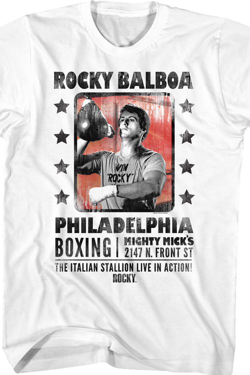 The Italian Stallion Live In Action Rocky T-Shirtmain product image