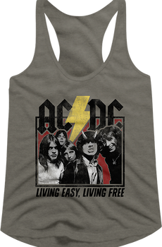 Living Easy Living Free ACDC Racerback Tank Top