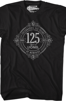 Black Celebrating 125 Years Of Memories Lionel Trains T-Shirt