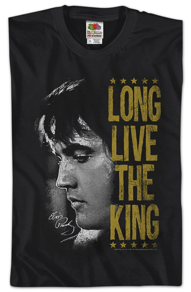 【DEARMINE】Elvis Long T-Shirt Long Live The King Elvis Presley T-Shirt