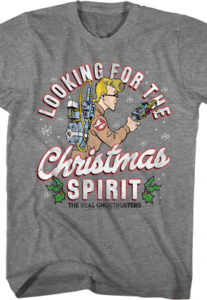 Looking For The Christmas Spirit Real Ghostbusters T-Shirt