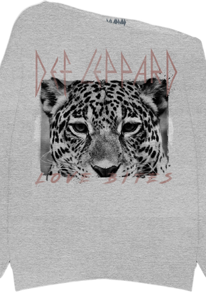 Love Bites Def Leppard Off The Shoulder Sweatshirt
