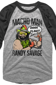 Macho Man Randy Savage Raglan Baseball Shirt