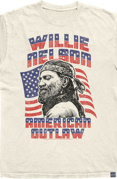 Made In USA American Outlaw Willie Nelson T-Shirt